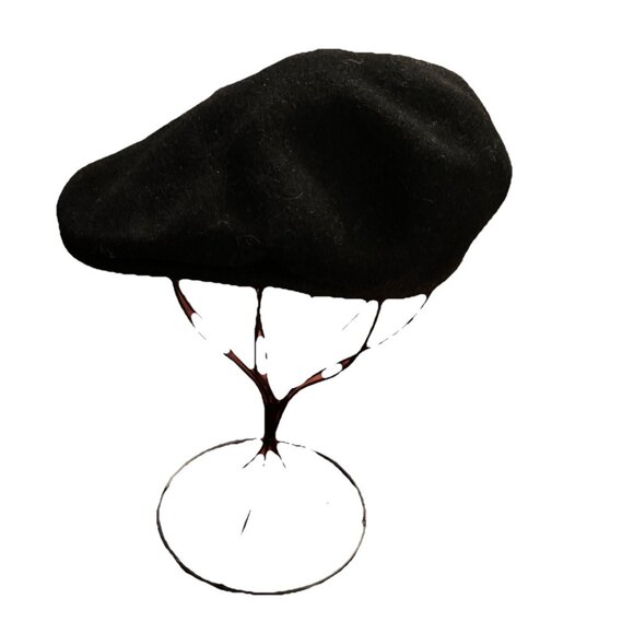Kangol Navy 100% Wool 504 Mens Sz M Fedora Newsboy Hat Cap Golf , Stained Tag - Picture 2 of 9